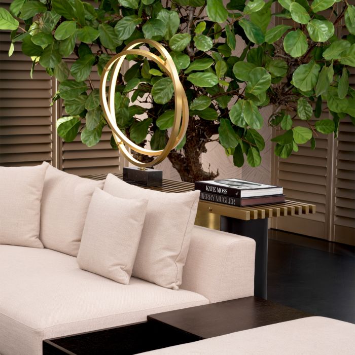 Console Table Vauclair brushed brass finish