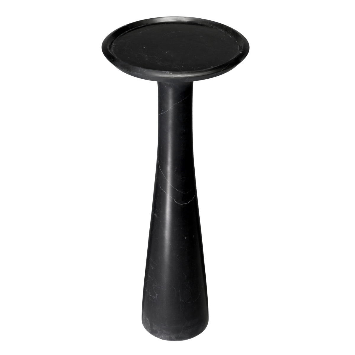 Black Marble Side Table High Pompano