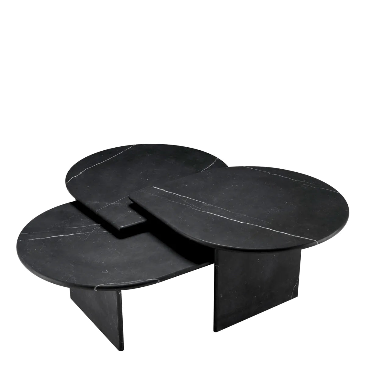 Black Marble Nesting Coffee Table (3) Naples