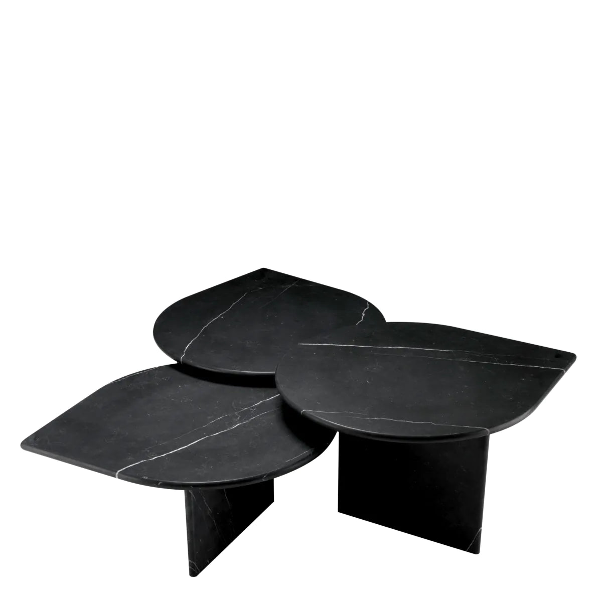Black Marble Nesting Coffee Table (3) Naples