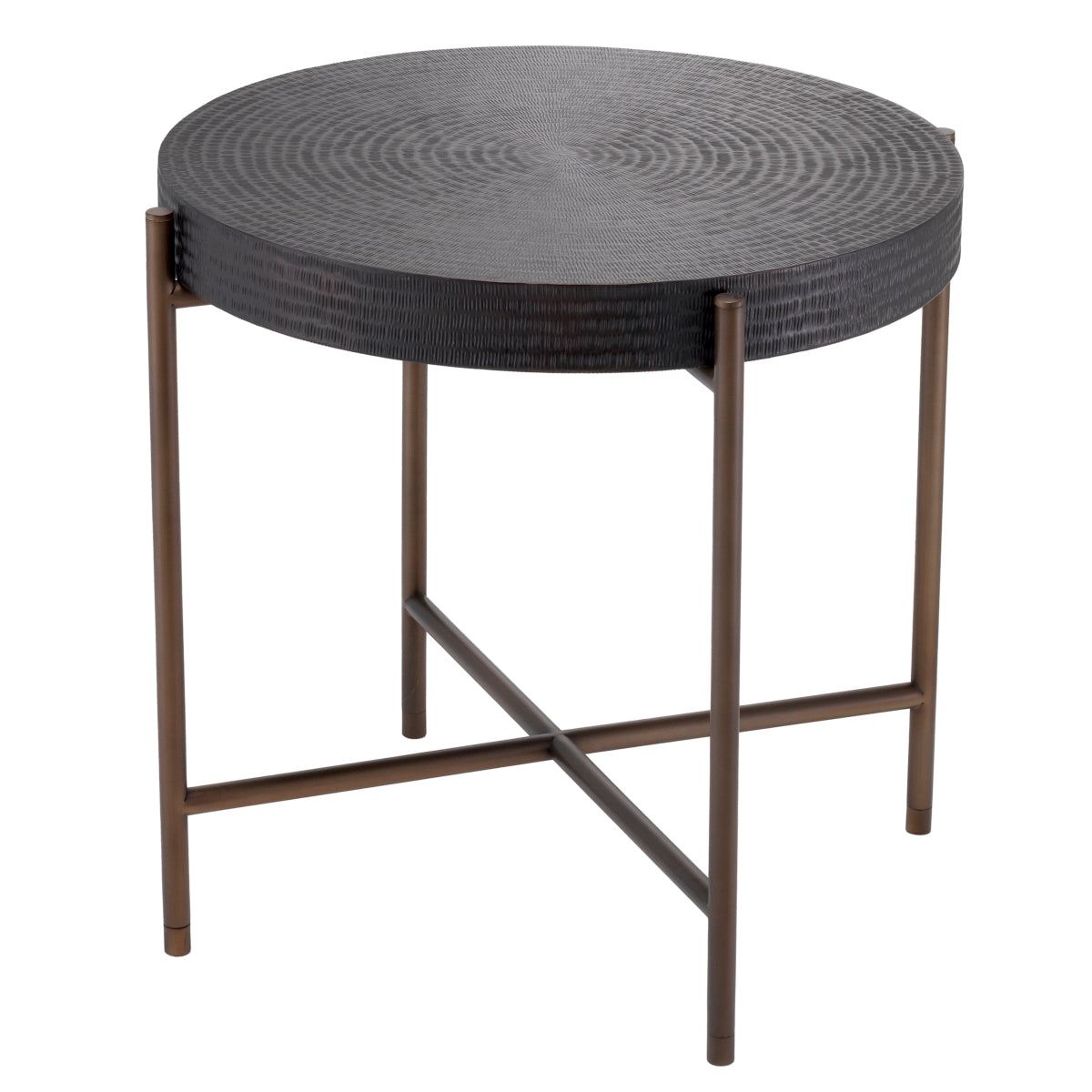 Round Gunmetal Side Table Nikos | Eichholtzmh.com