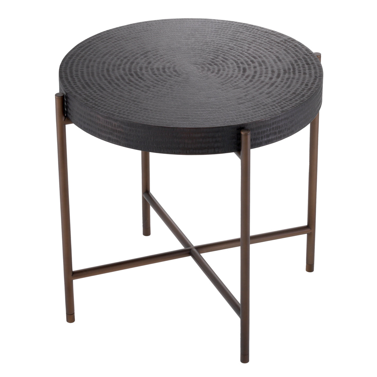 Round Gunmetal Side Table Nikos | Eichholtzmh.com