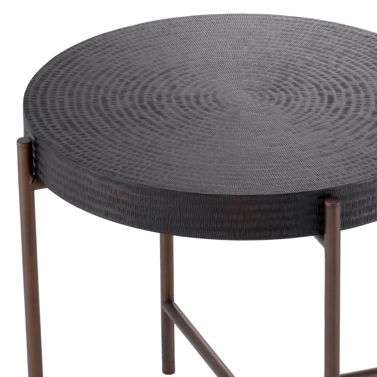 Round Gunmetal Side Table Nikos | Eichholtzmh.com