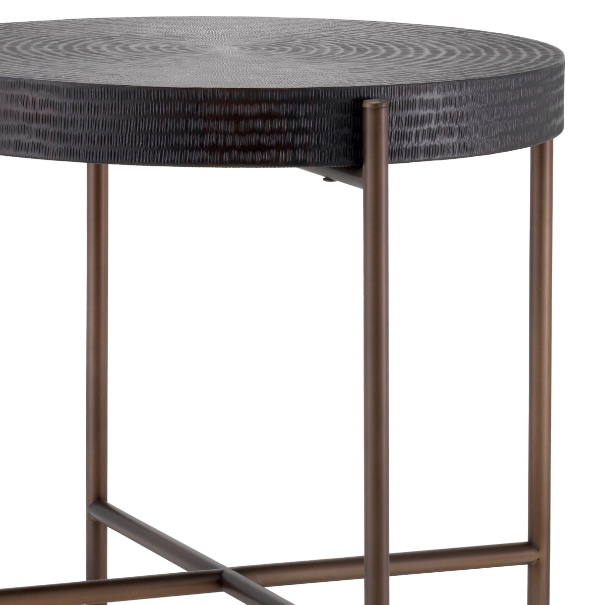 Round Gunmetal Side Table Nikos | Eichholtzmh.com
