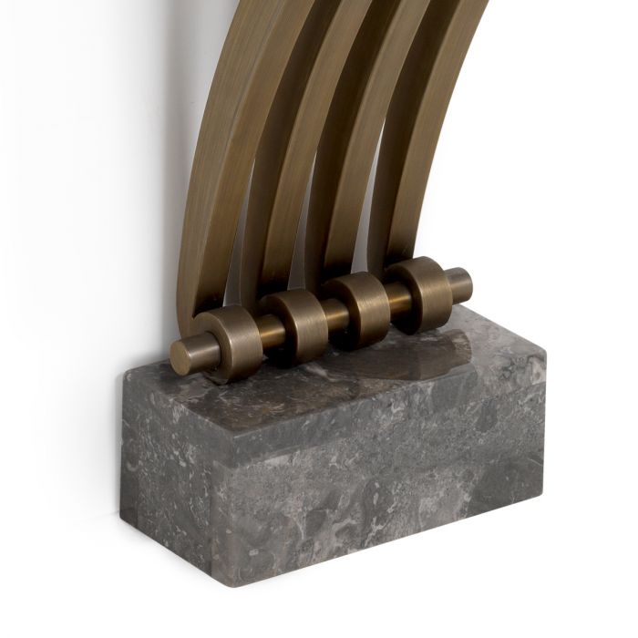 Console Table Renaissance brushed brass finish