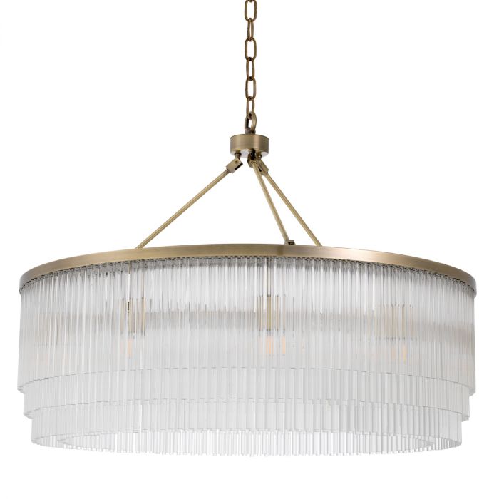 Chandelier Hector L light brushed brass finish