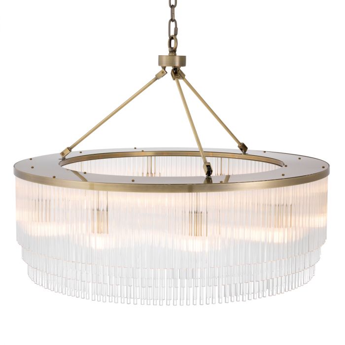Chandelier Hector L light brushed brass finish