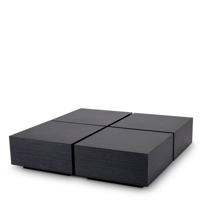 Coffee Table Puro set of 4 charcoal grey oak veneer