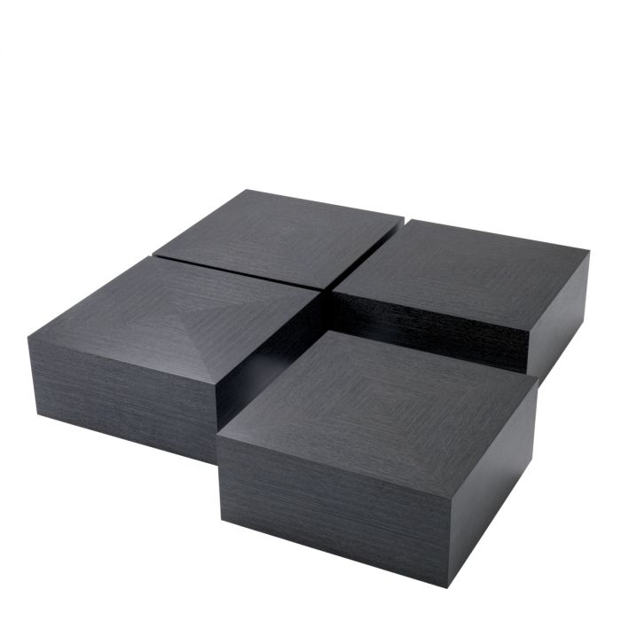 Coffee Table Puro set of 4 charcoal grey oak veneer