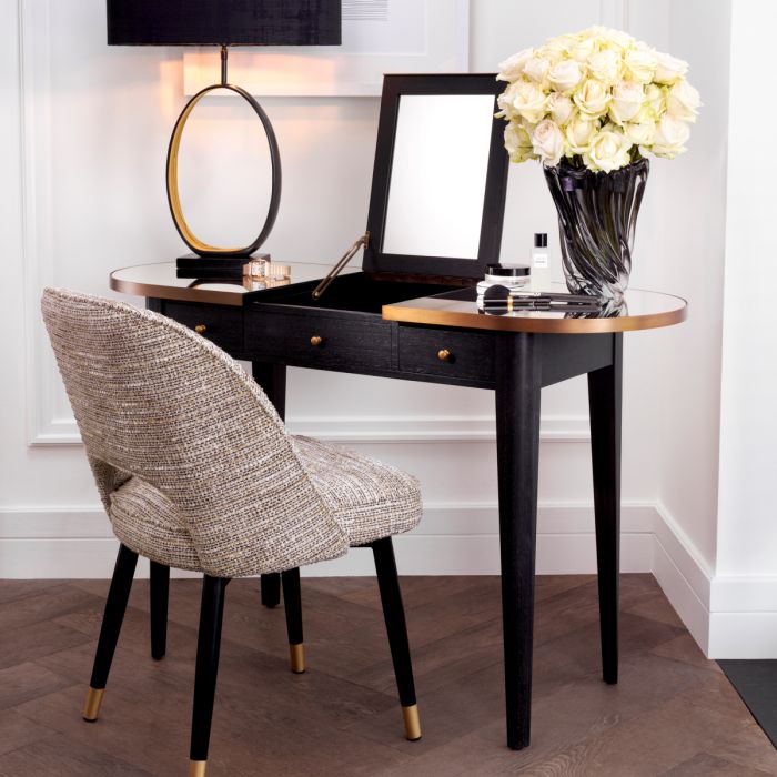 Dressing Table Toulouse charcoal grey oak veneer