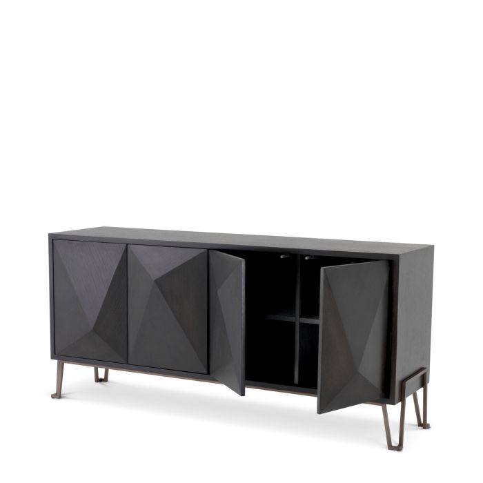 Dresser Highland charcoal brown oak veneer