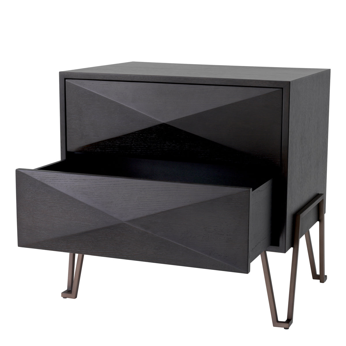 Bronze Oak Hairpin Nightstand Highland | Eichholtzmh.com