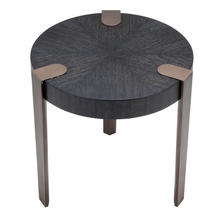 Side Table Oxnard charcoal grey oak veneer