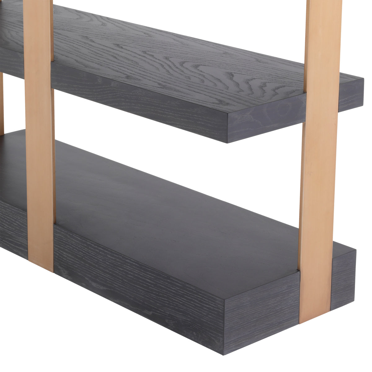 Brushed Brass Metal Framed Bookcase Geo