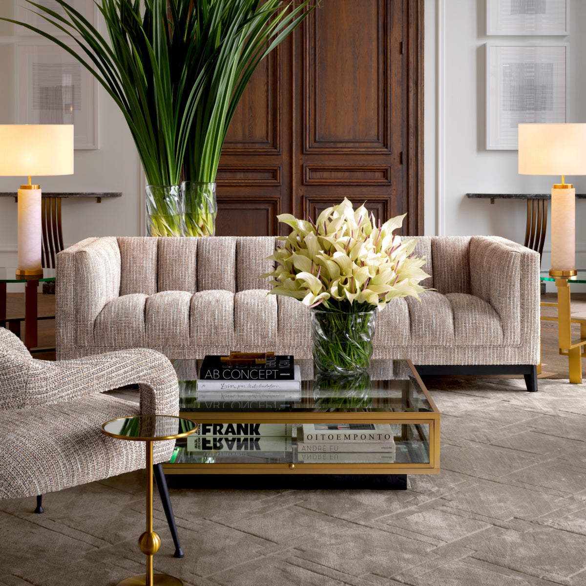 Gray Viscose Carpet La Belle