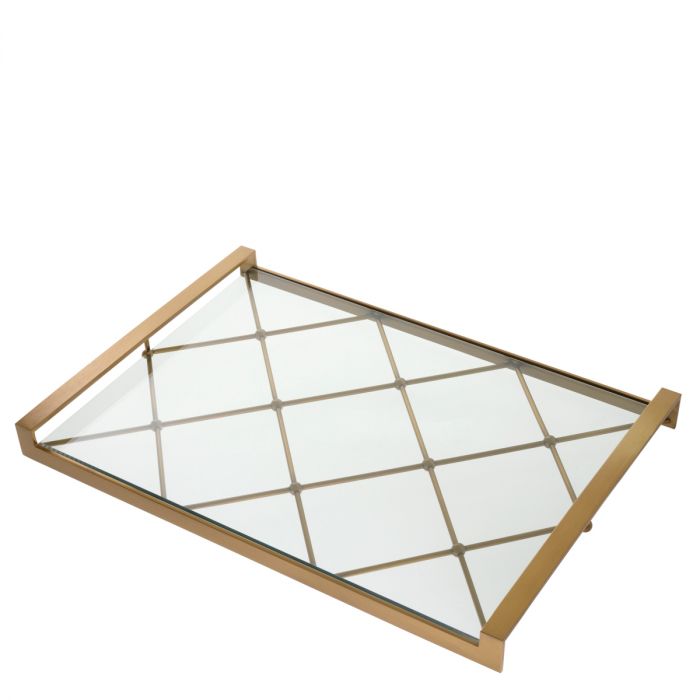 Tray Goa brushed brass finish