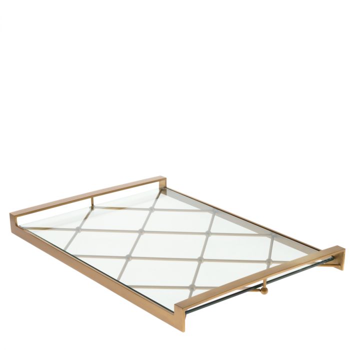 Tray Goa brushed brass finish