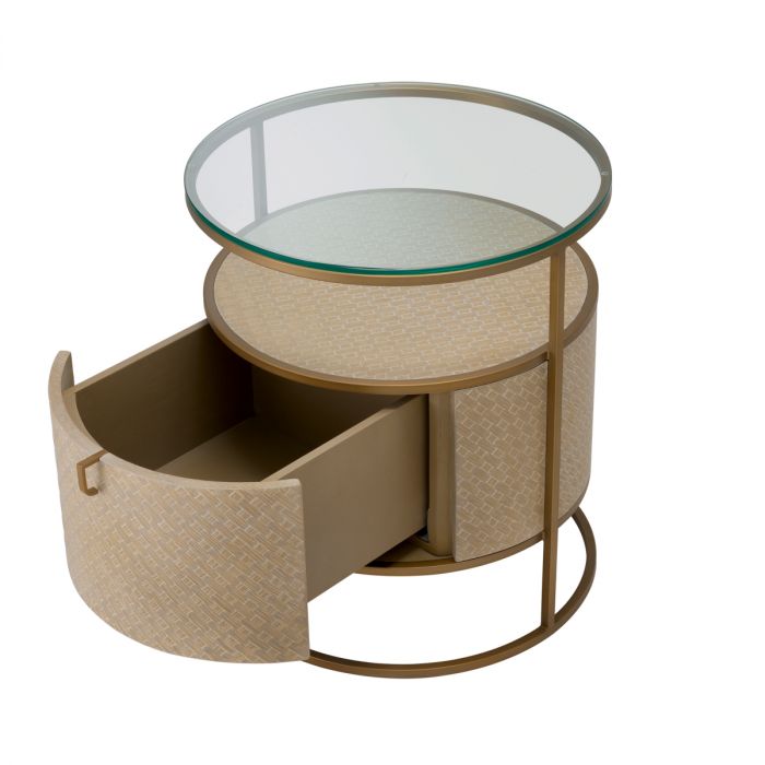 Nightstand Napa Valley woven washed oak venee