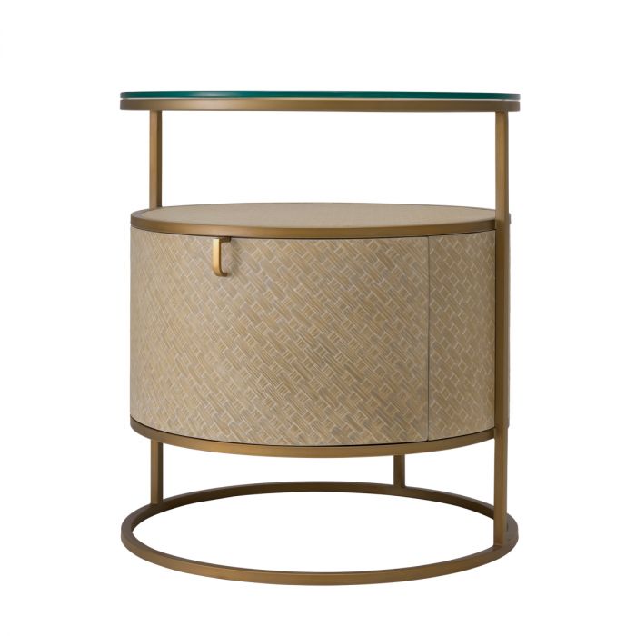 Nightstand Napa Valley woven washed oak venee