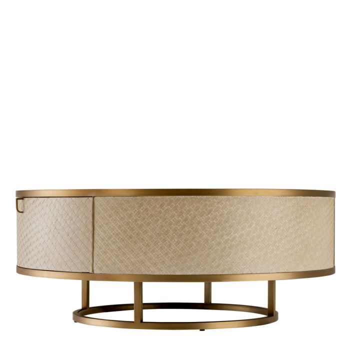 Coffee Table Napa Valley woven washed oak veneer