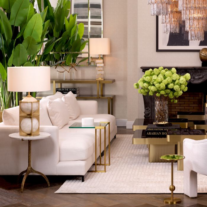 Side Table Perry brushed brass finish