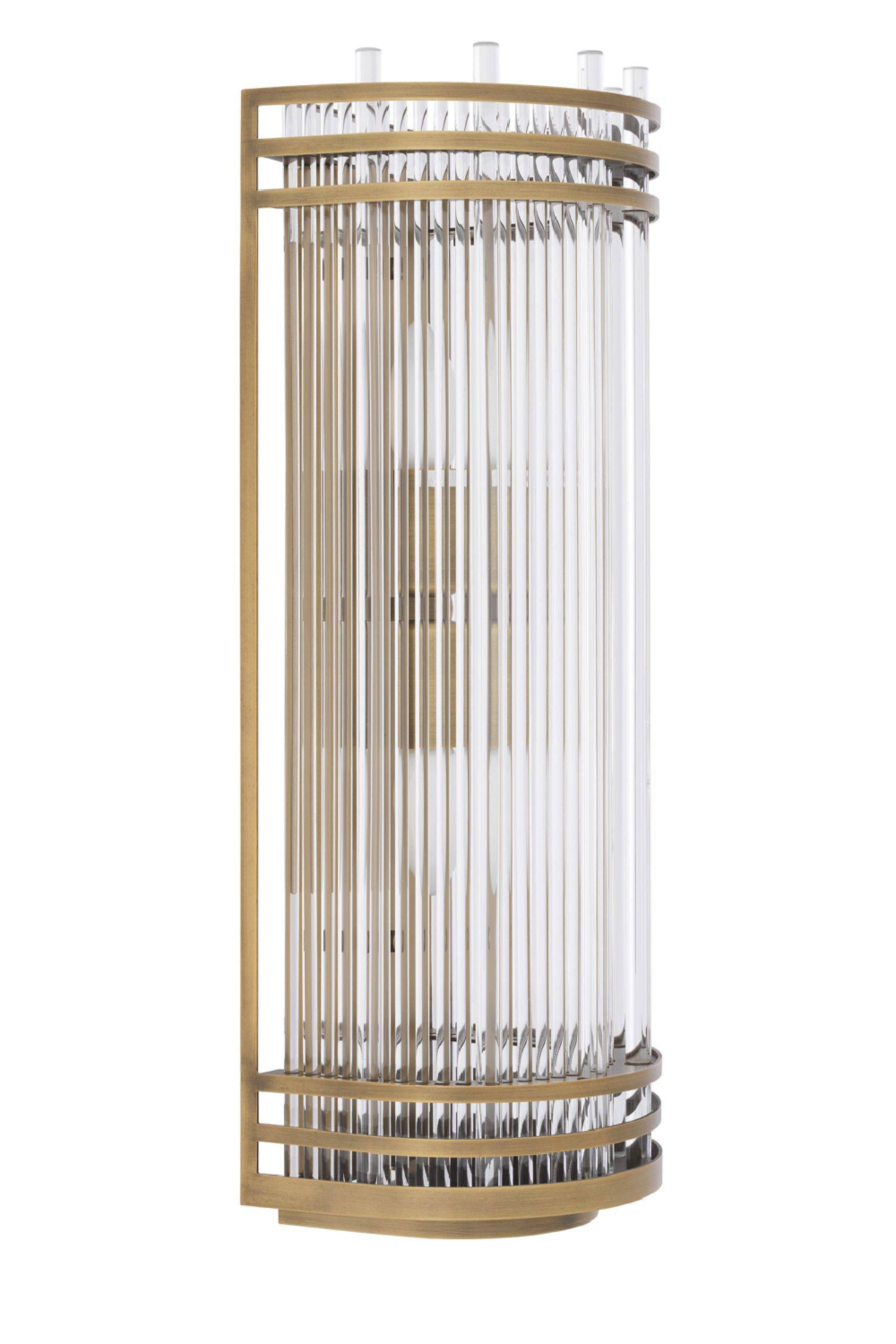 Antique Brass Glass Wall Lamp L Gulf