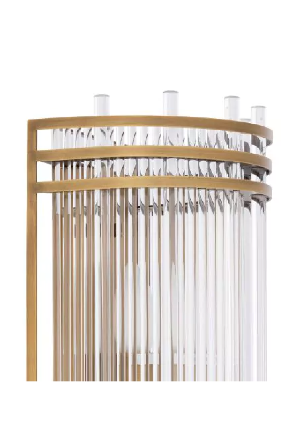 Antique Brass Glass Wall Lamp L Gulf