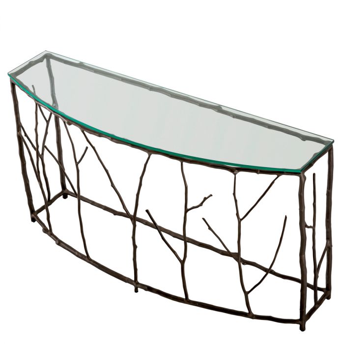Console Table Antico L medium bronze finish