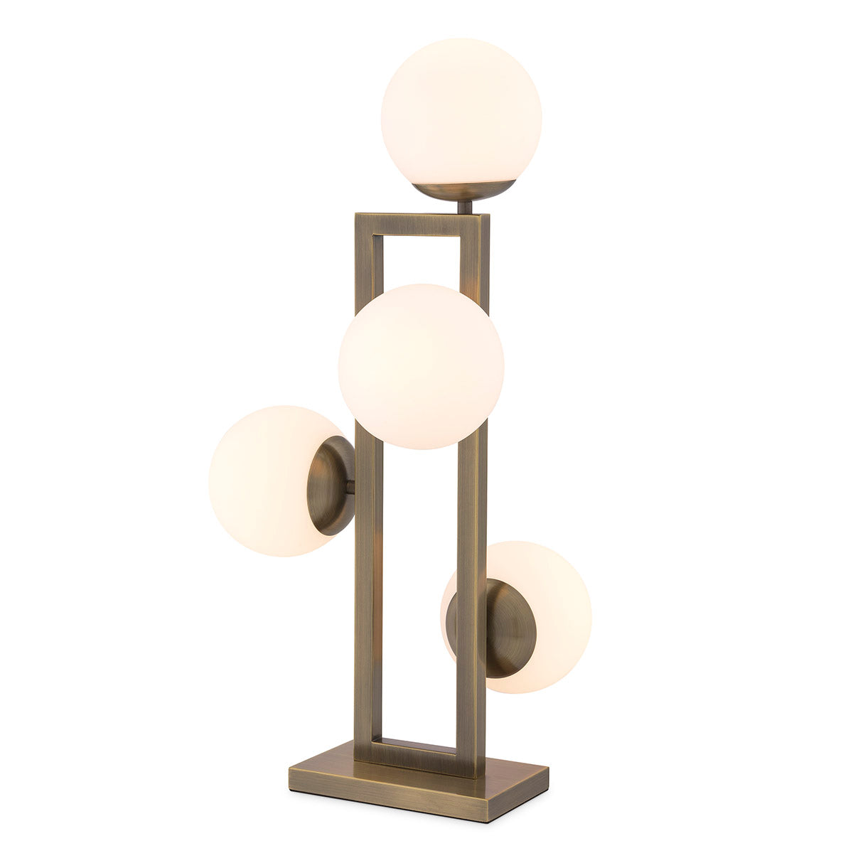 Brass Glass Globe Table Lamp Pascal