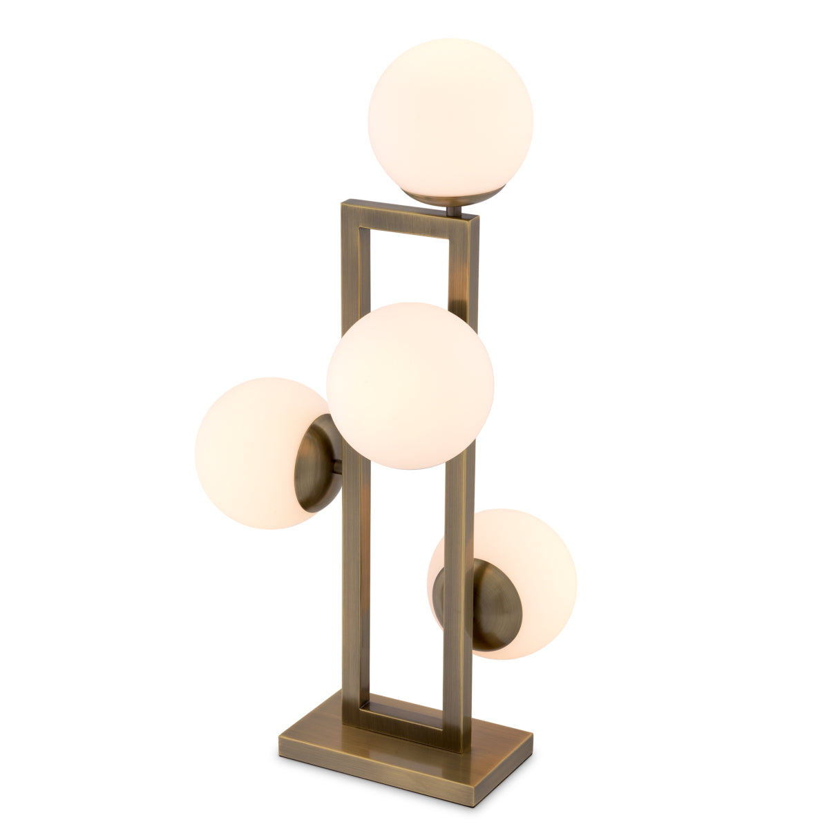 Brass Glass Globe Table Lamp Pascal