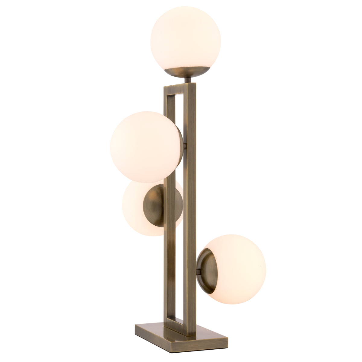 Brass Glass Globe Table Lamp Pascal