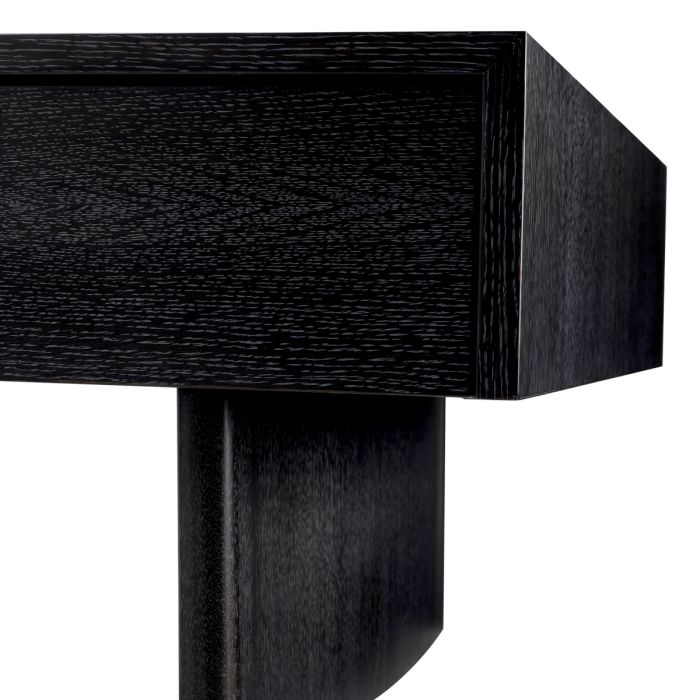 Coffee Table The Crest charcoal grey oak veneer incl glass top