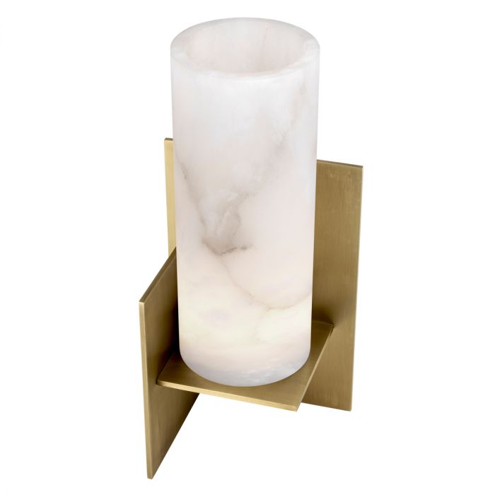 Table Lamp Frisco antique brass finish alabaster