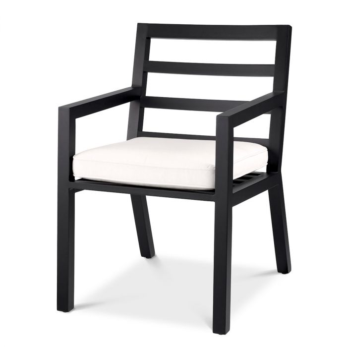 Outdoor Dining Chair Delta black sunbrella canvas