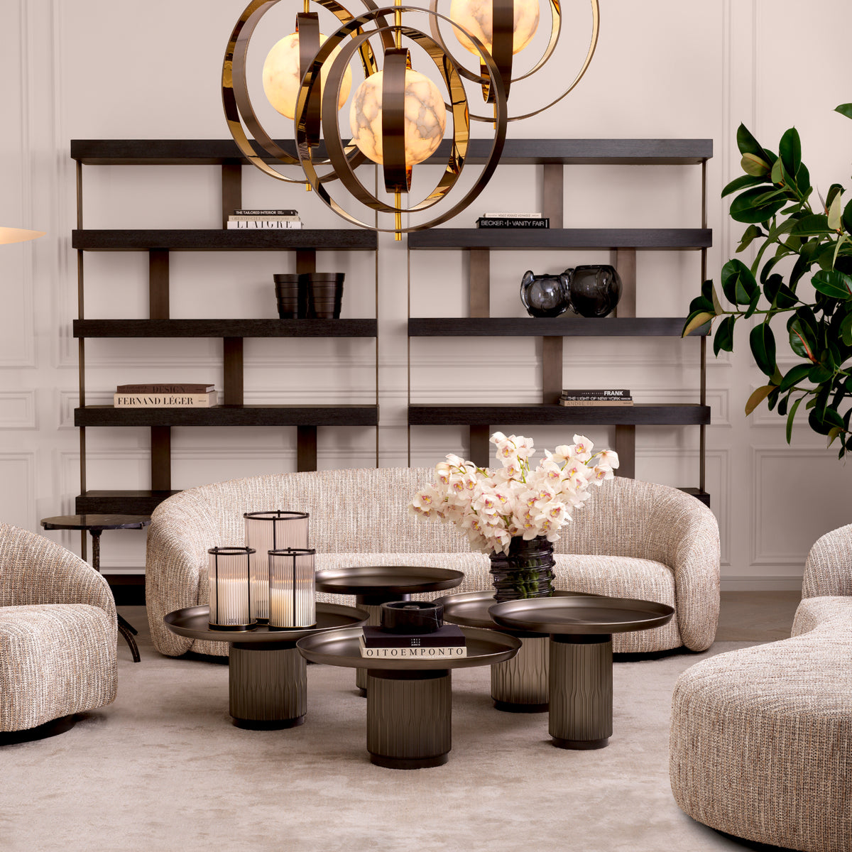 Bronze 5 Shelf Bookcase Dalmar | Eichholtzmh.com