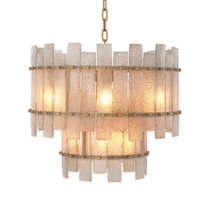 Chandelier Caprera antique brass finish