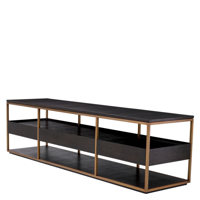 TV Cabinet Parker L mocha straight oak veneer