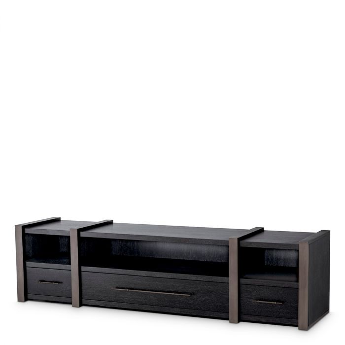 TV Cabinet Canova charcoal grey oak veneer