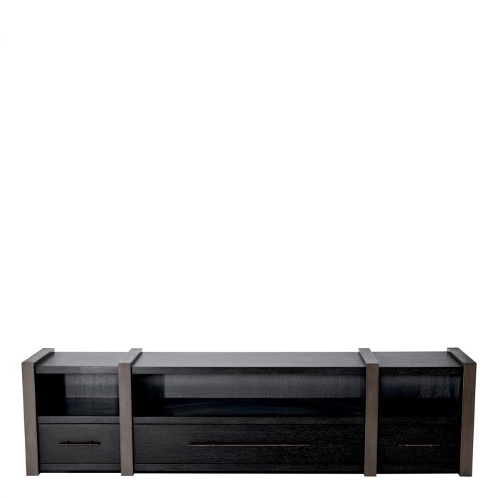 TV Cabinet Canova charcoal grey oak veneer