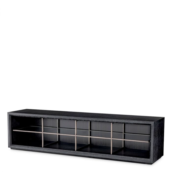 TV Cabinet Hennessey L charcoal grey oak veneer