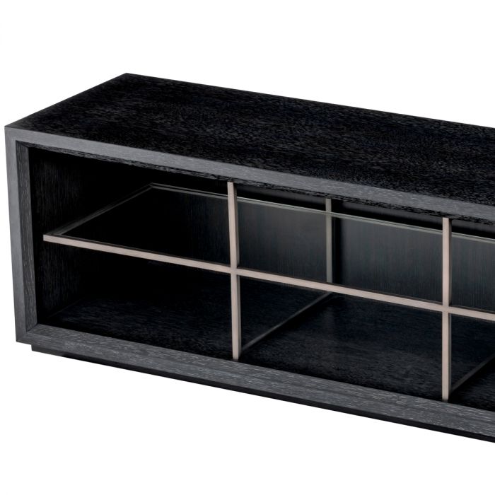 TV Cabinet Hennessey L charcoal grey oak veneer