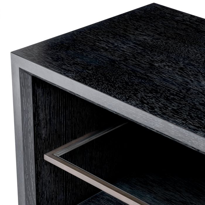 TV Cabinet Hennessey L charcoal grey oak veneer