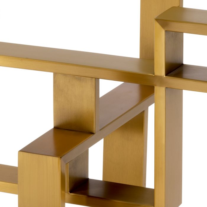 Side Table Chuck brushed brass finish