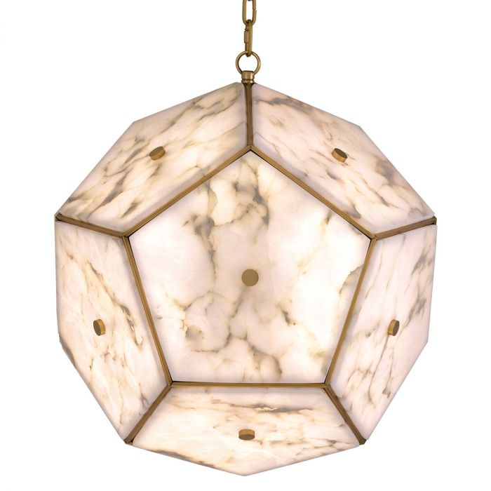 Lantern Gallo antique brass finish