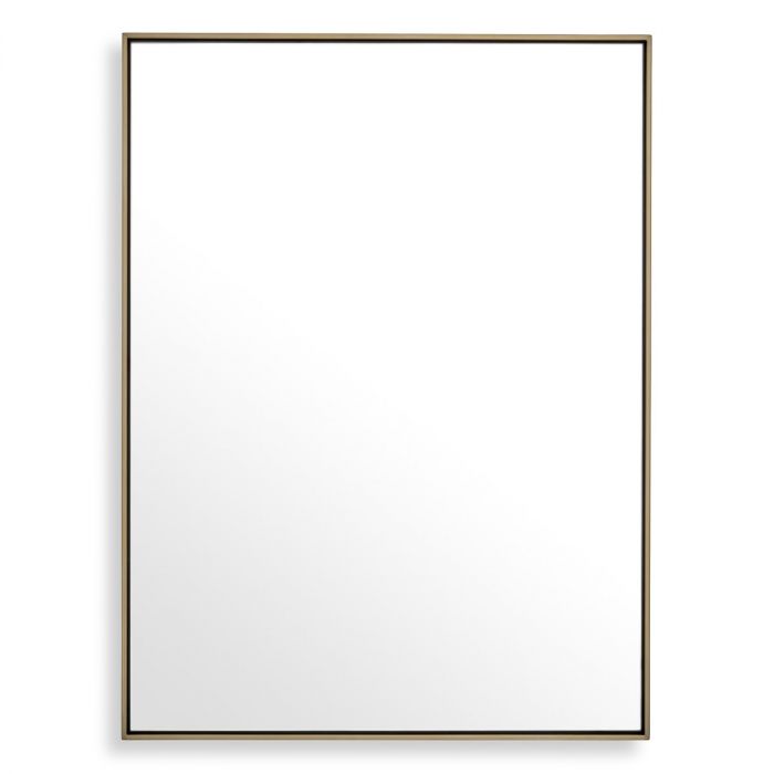 Mirror Redondo S brushed brass finish