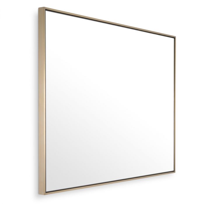 Mirror Redondo S brushed brass finish