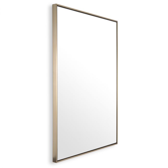 Mirror Redondo S brushed brass finish