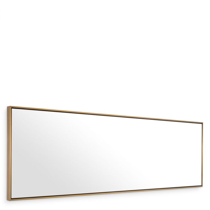 Mirror Redondo L brushed brass finish