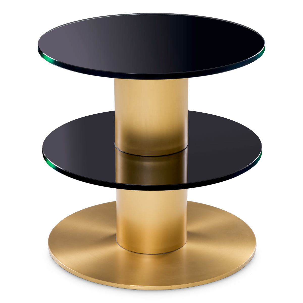 Black Glass Side Table Dorado | Eichholtzmh.com