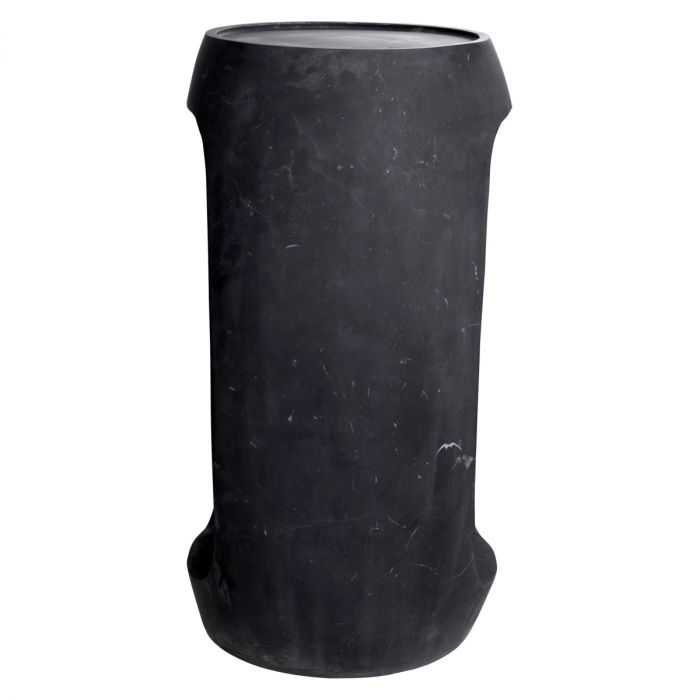 Side Table Clipper high honed black marble